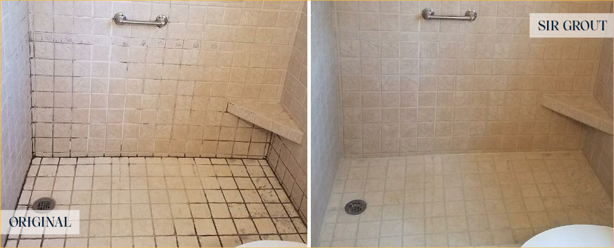 Shower Flawlessly Restored by Our Tile and Grout Cleaners in Jacksonville Beach, FL