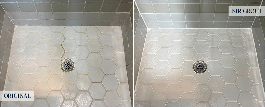 Shower Expertly Restored by Our Tile and Grout Cleaners in Ponte Vedra Beach, FL