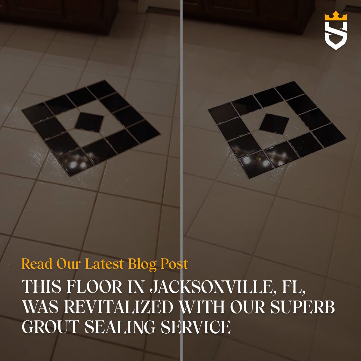 This Floor in Jacksonville, FL, Was Revitalized With Our Superb Grout Sealing Service